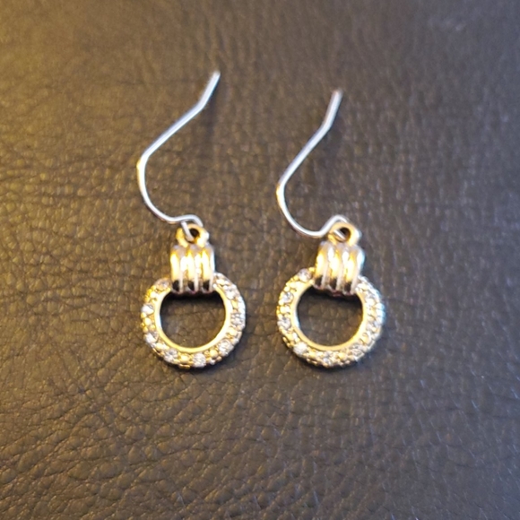 Jewelry - Boutique Gold Tone Circle Dangle Earrings